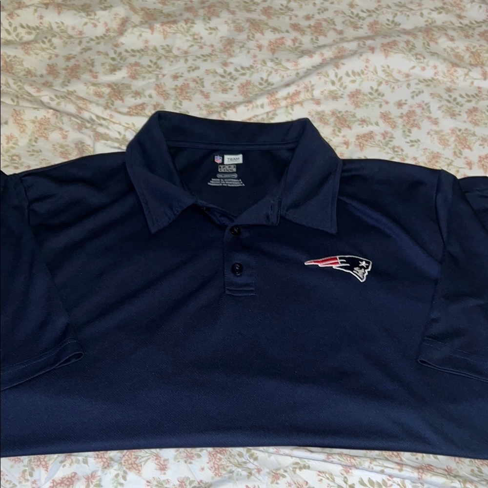 Men's Navy New England patriots  Polo Shirt